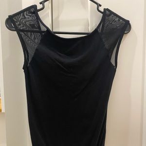NWOT Black Mesh Shoulder Bodysuit